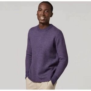 NEW! Men's Allbirds The Jumper Purple Sweater Pullover 100% Merino Wool 130$ XL
